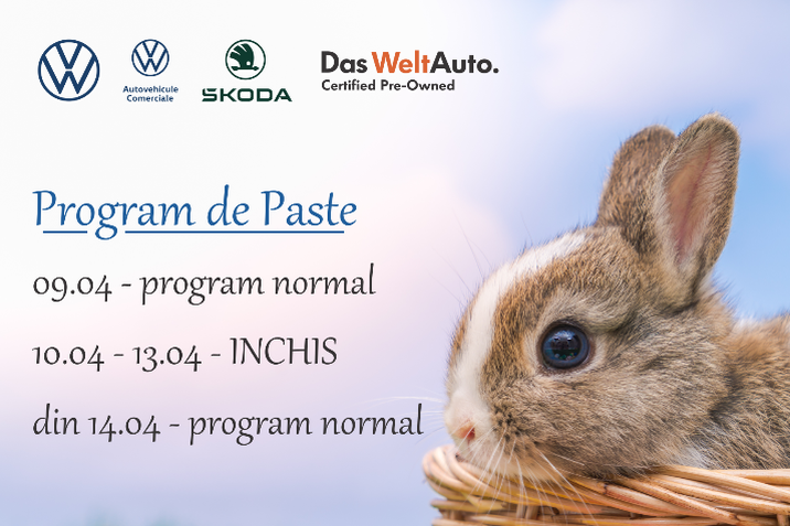 Program de paste 2026