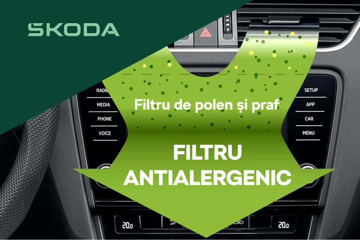 schimb filtru antialergenic cu 10% discount pentru skoda din 2016-2018